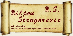 Miljan Strugarević vizit kartica
